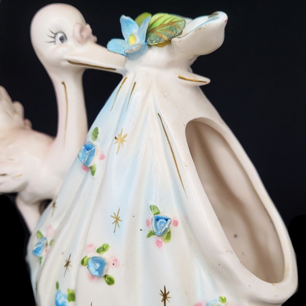 Vintage Lefton story baby nursery ceramic planter - Picture 2 of 6